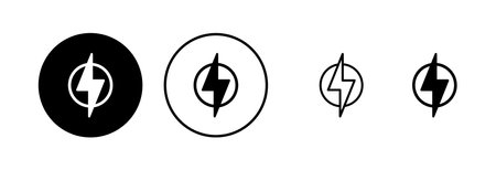 Lightning icon vector illustration. electric sign and symbol. power icon. energy signのイラスト素材
