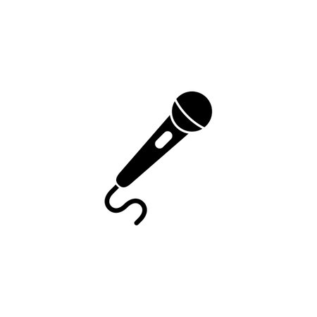 Microphone icon vector illustration. karaoke sign and symbolのイラスト素材