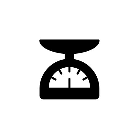 Scales icon vector illustration. Weight scale sign and symbolのイラスト素材