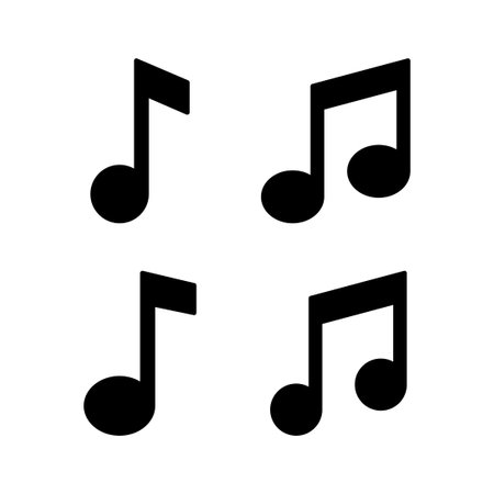 Music icon vector for web and mobile app. note music sign and symbolのイラスト素材
