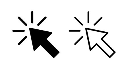 Click icon vector illustration. pointer arrow sign and symbol. cursor iconのイラスト素材
