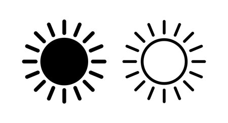 Sun icon vector illustration. Brightness sign and symbol.のイラスト素材