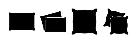 Pillow icon vector for web and mobile app. Pillow sign and symbol. Comfortable fluffy pillowのイラスト素材