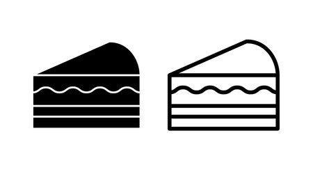 Cake icon vector illustration. Cake sign and symbol. Birthday cake iconのイラスト素材