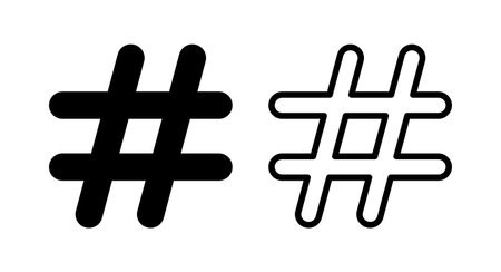 Hashtag icon vector illustration. hashtag sign and symbolのイラスト素材