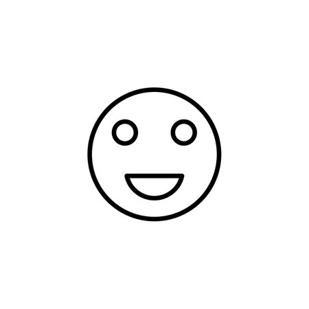 smile icon vector illustration. smile emoticon icon. feedback sign and symbolのイラスト素材