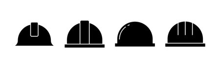 Helmet icon vector for web and mobile app. Motorcycle helmet sign and symbol. Construction helmet icon. Safety helmetのイラスト素材
