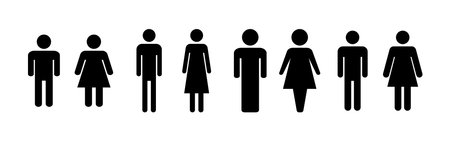 Man and woman icon vector for web and mobile app. male and female sign and symbol. Girls and boysのイラスト素材