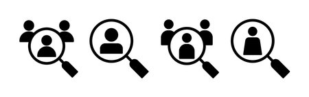 Hiring icon vector for web and mobile app. Search job vacancy sign and symbol. Human resources concept. Recruitmentのイラスト素材