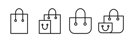 Shopping bag icon vector for web and mobile app. shopping sign and symbolのイラスト素材