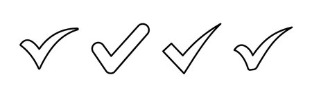 Check mark icon vector for web and mobile app. Tick mark sign and symbolのイラスト素材