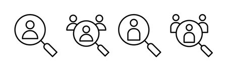 Hiring icon vector for web and mobile app. Search job vacancy sign and symbol. Human resources concept. Recruitmentのイラスト素材