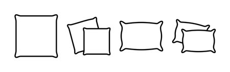 Pillow icon vector for web and mobile app. Pillow sign and symbol. Comfortable fluffy pillowのイラスト素材