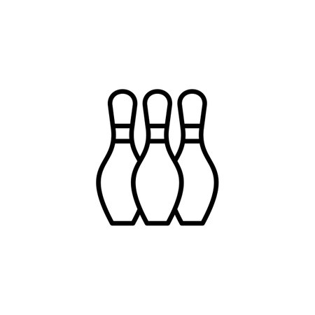 Bowling icon vector illustration. bowling ball and pin sign and symbol.のイラスト素材