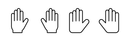 Hand icon vector for web and mobile app. hand sign and symbol. hand gestureのイラスト素材