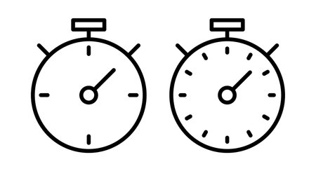 stopwatch icon vector illustration. Timer sign and symbol. Countdown icon. Period of timeのイラスト素材