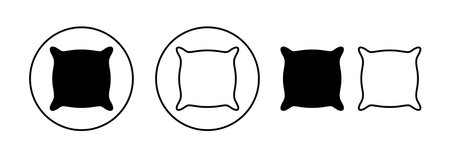 Pillow icon vector for web and mobile app. Pillow sign and symbol. Comfortable fluffy pillowのイラスト素材