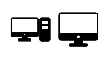Computer icon vector illustration. computer monitor sign and symbolのイラスト素材
