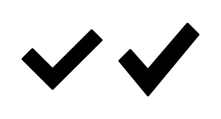 Check mark icon vector illustration. Tick mark sign and symbolのイラスト素材