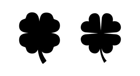 Clover icon vector illustration. clover sign and symbol. four leaf clover icon.のイラスト素材