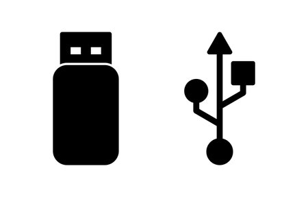Usb icon vector illustration. Flash disk sign and symbol. flash drive sign.のイラスト素材