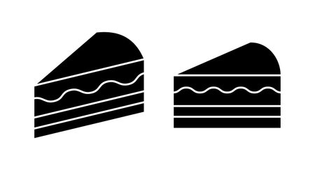 Cake icon vector illustration. Cake sign and symbol. Birthday cake iconのイラスト素材