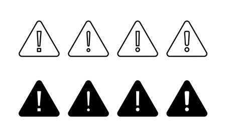 Exclamation danger sign for web and mobile app. attention sign and symbol. Hazard warning attention signのイラスト素材