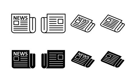 Newspaper icon vector for web and mobile app. news paper sign and symbolignのイラスト素材