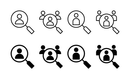 Hiring icon vector for web and mobile app. Search job vacancy sign and symbol. Human resources concept. Recruitmentのイラスト素材