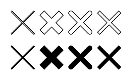Close icon vector for web and mobile app. Delete sign and symbol. cross signのイラスト素材