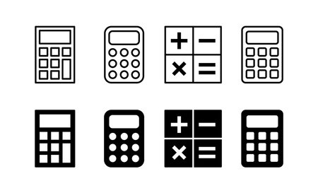 Calculator icon vector for web and mobile app. Accounting calculator sign and symbol.のイラスト素材