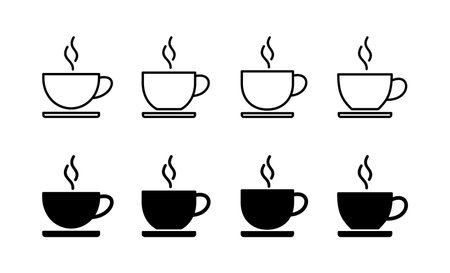 coffee cup icon vector for web and mobile app. cup a coffee sign and symbolのイラスト素材