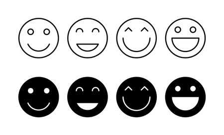 smile icon vector for web and mobile app. smile emoticon icon. feedback sign and symbolのイラスト素材