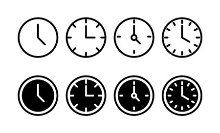 Clock icon vector for web and mobile app. Time sign and symbol. watch icon
