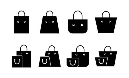 Shopping bag icon vector for web and mobile app. shopping sign and symbolのイラスト素材