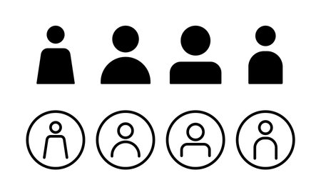 User Icon vector for web and mobile app. person sign and symbol. people icon.のイラスト素材