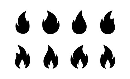 Fire icon vector for web and mobile app. fire sign and symbolのイラスト素材