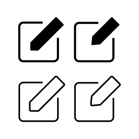 Edit icon vector illustration. edit document sign and symbol. edit text icon. pencil. sign upのイラスト素材