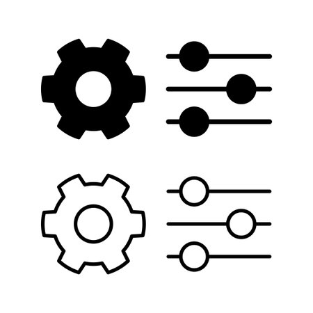 setting Icon vector illustration. Cog settings sign and symbol. Gear Signのイラスト素材