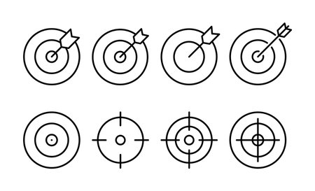 Target icon vector for web and mobile app. goal icon vector. target marketing sign and symbolのイラスト素材