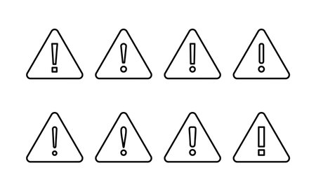 Exclamation danger sign for web and mobile app. attention sign and symbol. Hazard warning attention signのイラスト素材