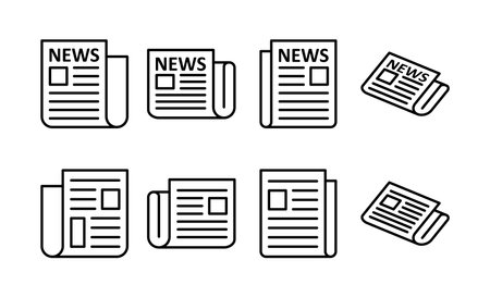 Newspaper icon vector for web and mobile app. news paper sign and symbolignのイラスト素材
