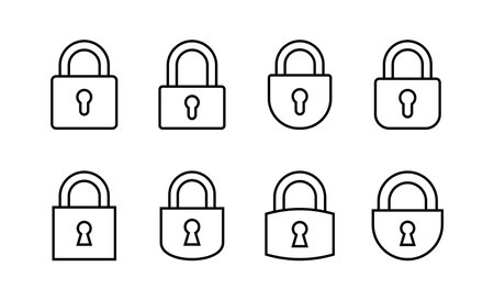 Lock icon vector for web and mobile app. Padlock sign and symbol. Encryption icon. Security symbolのイラスト素材