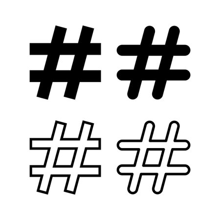 Hashtag icon vector illustration. hashtag sign and symbolのイラスト素材