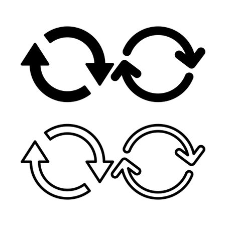 Refresh icon vector illustration. Reload sign and symbol. Update icon.のイラスト素材