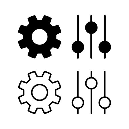 setting Icon vector illustration. Cog settings sign and symbol. Gear Signのイラスト素材
