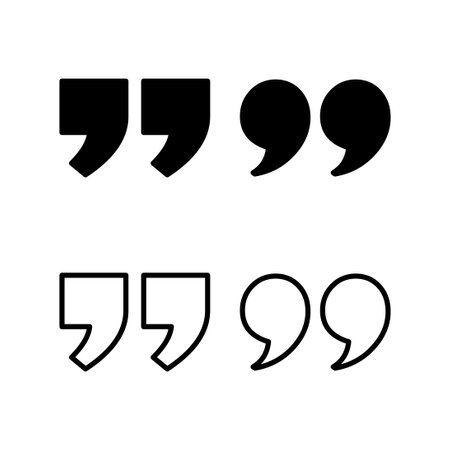 Quote icon vector illustration. Quotation mark sign and symbolのイラスト素材