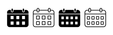 Calendar icon vector for web and mobile app. Calender sign and symbol. Schedule icon symbolのイラスト素材