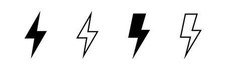 Lightning icon vector for web and mobile app. electric sign and symbol. power icon. energy signのイラスト素材