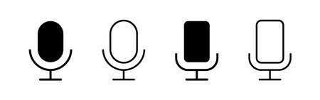 Microphone icon vector for web and mobile app. karaoke sign and symbolのイラスト素材